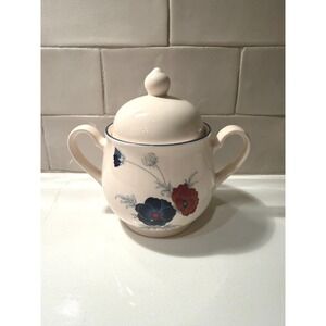 Vintage Keltcraft Noritake Harlequin Poppies Ireland Sugar Bowl